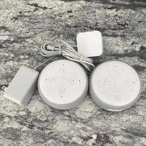 2 Amazon Echo Dots 3rd Generation (sold as pair)